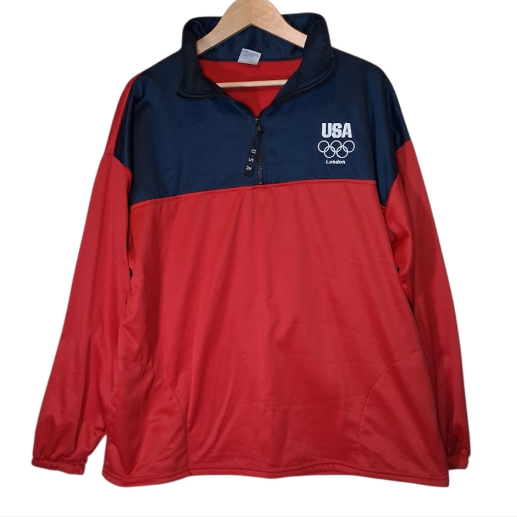 Us 2012 Olympic Committee Usa London 1/4 Zip Pullover Jacket Unisex Sz Xxl